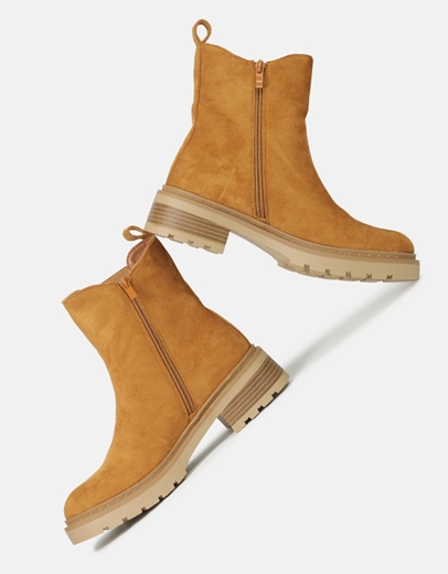 Εικόνα της Basic chelsea suede μποτάκια μονόχρωμα Ταμπά