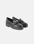 Εικόνα από Loafers μονόχρωμα με διπλή τρακτερωτή σόλα Μαύρο