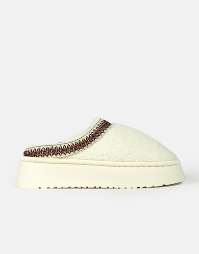 Εικόνα της Δίσολα clogs με γούνινη επένδυση Λευκό