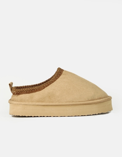 Εικόνα της Suede clogs δίσολα με γούνινη επένδυση Πούρο