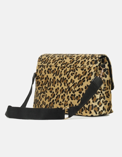 Εικόνα της Χειροποίητη τσάντα ώμου με μαίανδρο L Λεοπάρ