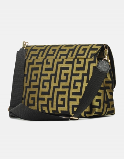 Εικόνα της Χειροποίητη τσάντα ώμου με μαίανδρο L Χρυσό