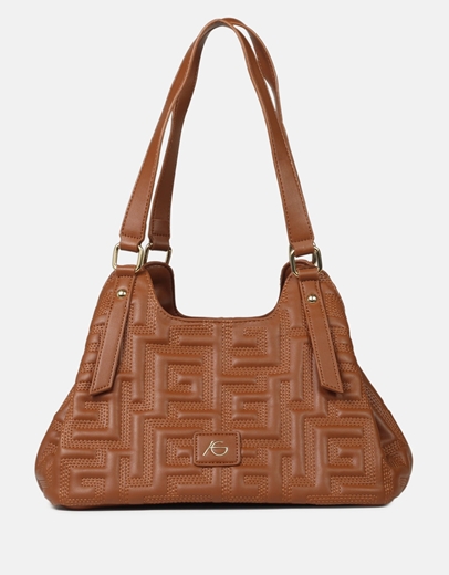 Εικόνα της Tσάντα ώμου με μοτίβο μαιάνδρου Ταμπά