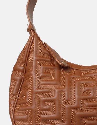 Εικόνα της Tσάντα ώμου με μοτίβο μαιάνδρου Ταμπά