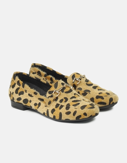 Εικόνα της Γυναικεία Loafers Ελληνικής κατασκευής με σχέδιο print Λεοπάρ