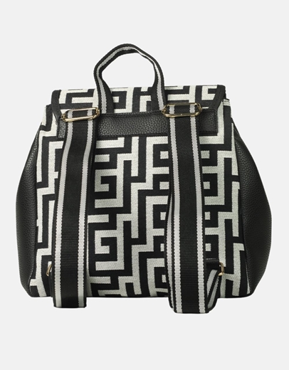 Εικόνα της Χειροποίητο σακίδιο πλάτης με μαίανδρο Μαύρο