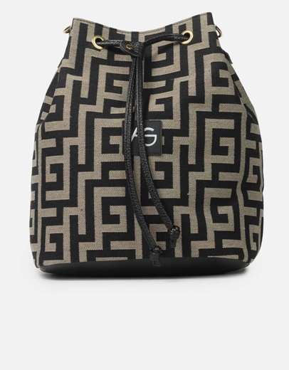 Εικόνα της Χειροποίητη τσάντα ώμου πουγκί με μαίανδρο Πούρο