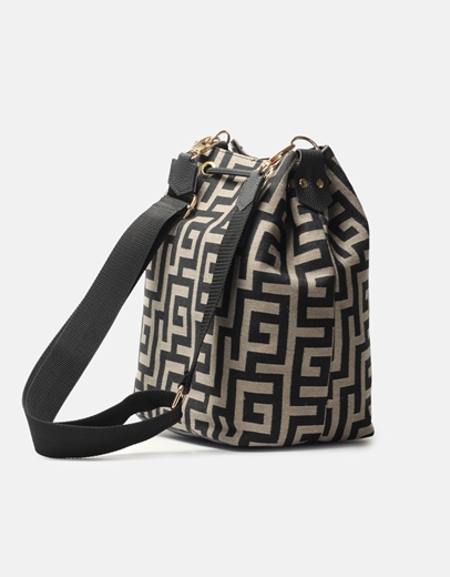 Εικόνα της Χειροποίητη τσάντα ώμου πουγκί με μαίανδρο Πούρο