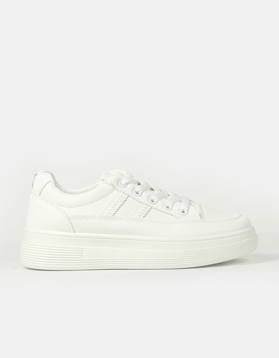 Εικόνα της Γυναικεία sneakers σε απλή γραμμή Λευκό