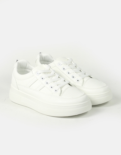 Εικόνα της Γυναικεία sneakers σε απλή γραμμή Λευκό