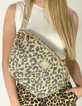 Εικόνα από Crossbody χειροποίητο τσαντάκι με ψάθινη πλέξη L Λεοπάρ