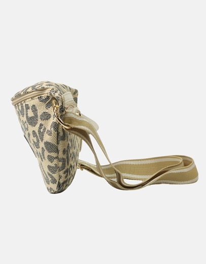 Εικόνα της Crossbody χειροποίητο τσαντάκι με ψάθινη πλέξη L Λεοπάρ