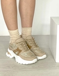 Εικόνα από Γυναικεία sneakers με chunky σόλα Μπεζ