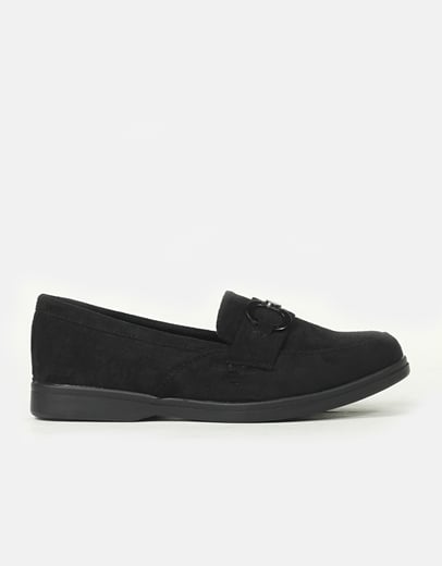 Εικόνα της Γυναικεία basic loafers σε απλή γραμμή Μαύρο