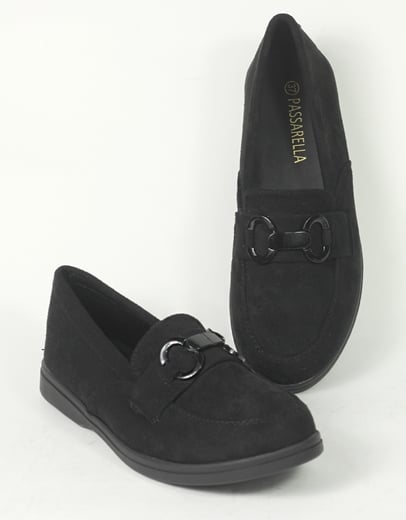 Εικόνα της Γυναικεία basic loafers σε απλή γραμμή Μαύρο