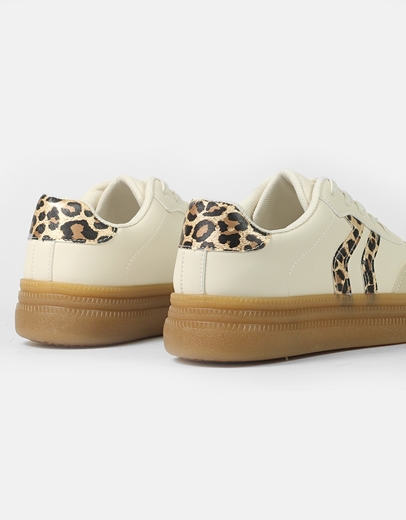 Εικόνα της Sneakers δίσολα με γραμμικό σχέδιο στο πλάι Λεοπάρ