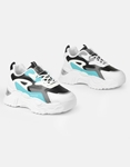 Εικόνα από Γυναικεία sneakers με chunky σόλα Γκρι/Μπλε