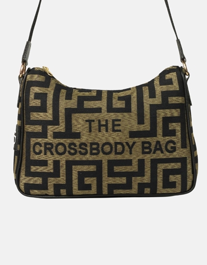 Εικόνα της Χειροποίητη τσάντα χιαστί με μαίανδρο Χρυσό