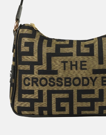 Εικόνα της Χειροποίητη τσάντα χιαστί με μαίανδρο Χρυσό