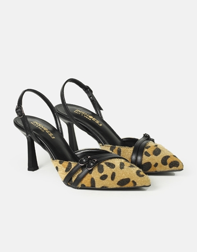 Εικόνα της Γόβες singback Ελληνικής κατασκευής με διπλή μπαρέτα Λεοπάρ