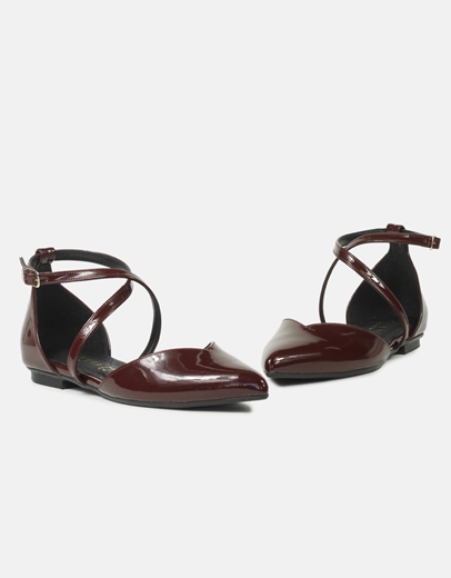 Εικόνα της Γοβάκια Ελληνικής κατασκευής με μπαρέτα Μπορντώ