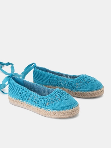 Εικόνα της Γυναικείες πλεκτές εσπαντρίγιες Ελληνικής κατασκευής Σιέλ