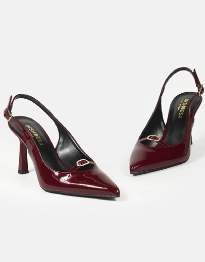 Εικόνα της Γόβες λουστρίνι Ελληνικής κατασκευής με μπαρέτα Μπορντώ