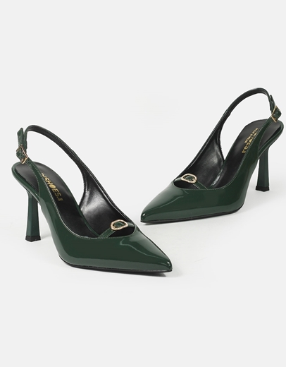 Εικόνα της Γόβες λουστρίνι Ελληνικής κατασκευής με μπαρέτα Πράσινο