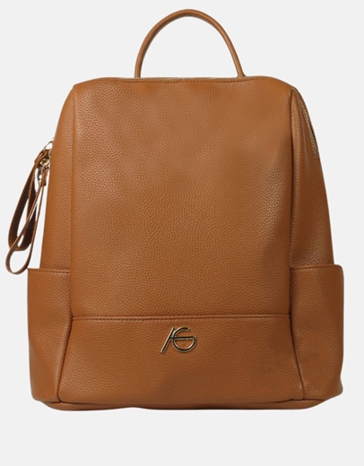 Εικόνα της Χειροποίητο σακίδιο πλάτης με εξωτερικά τσεπάκια Ταμπά