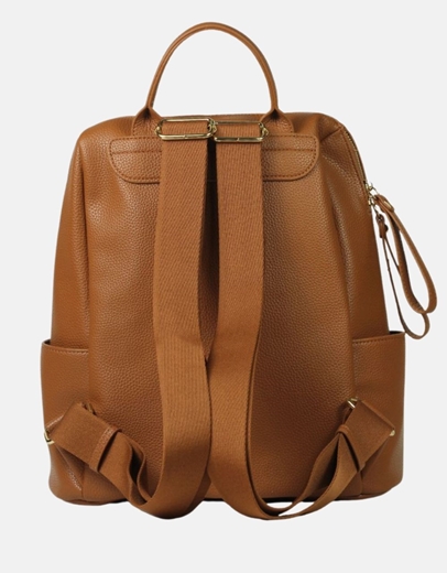 Εικόνα της Χειροποίητο σακίδιο πλάτης με εξωτερικά τσεπάκια Ταμπά