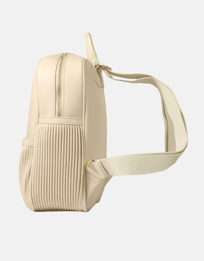 Εικόνα της Γυναικείο χειροποίητο σακίδιο πλάτης με φερμουάρ Μπεζ