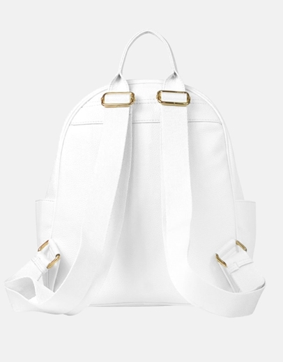 Εικόνα της Μονόχρωμο χειροποίητο σακίδιο πλάτης Λευκό