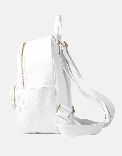 Εικόνα της Μονόχρωμο χειροποίητο σακίδιο πλάτης Λευκό