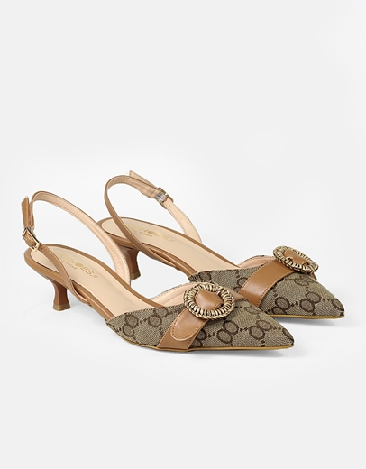 Εικόνα της Γόβες open heel Ελληνικής κατασκευής με αγκράφα Ταμπά