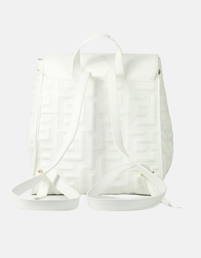 Εικόνα της Γυναικείο σακίδιο πλάτης με μοτίβο μαιάνδρου Λευκό