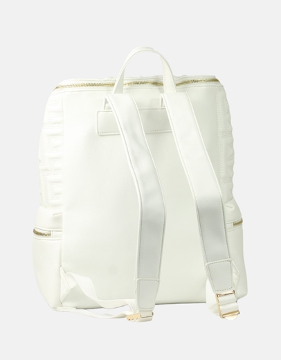 Εικόνα της Γυναικείο σακίδιο πλάτης με μοτίβο μαιάνδρου Λευκό