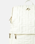 Εικόνα από Γυναικείο σακίδιο πλάτης με μοτίβο μαιάνδρου Λευκό