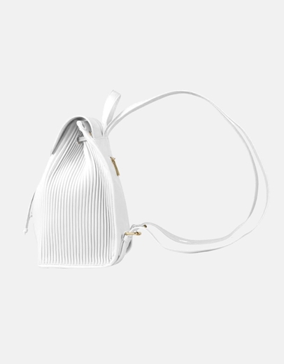 Εικόνα της Γυναικείο χειροποίητο σακίδιο πλάτης με μοτίβο ριπ Λευκό