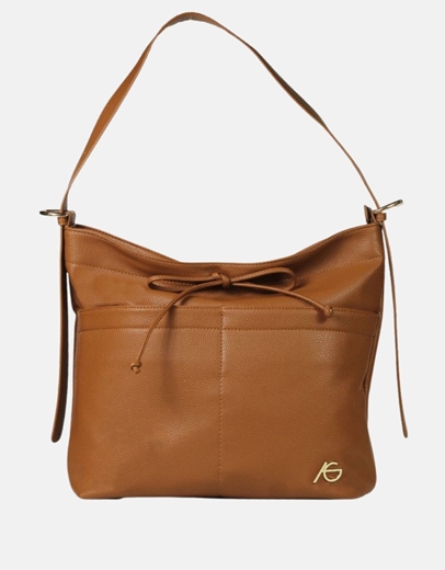 Εικόνα της Χειροποίητη μονόχρωμη γυναικεία τσάντα ώμου Ταμπά