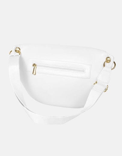 Εικόνα της Crossbody τσαντάκι με ριπ σχέδιο Λευκό