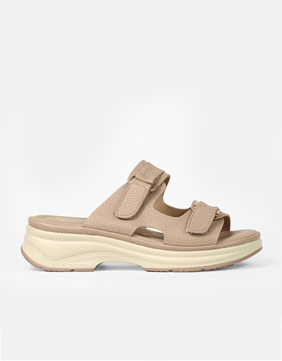 Εικόνα της Comfort γυναικεία σανδάλια με διπλή φάσα Μπεζ