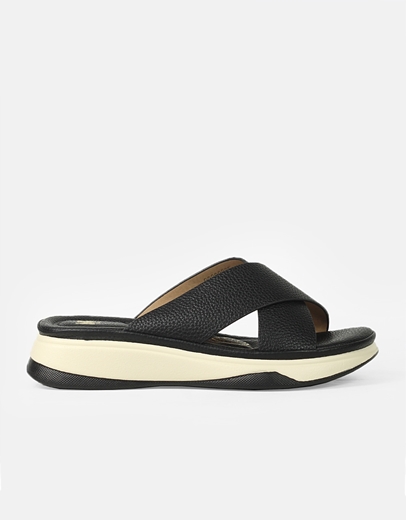 Εικόνα της Comfort γυναεικεία σανδάλια με χιαστί φάσα Μαύρο