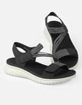 Εικόνα από Comfort γυναικεία σανδάλια με velcro και λάστιχο Μαύρο