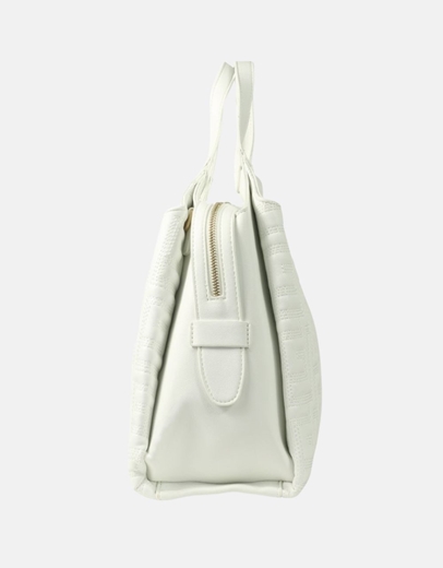 Εικόνα της Χειροποίητη τσάντα χειρός με μοτίβο μαιάνδρου Λευκό