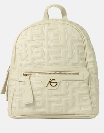 Εικόνα της Σακίδιο πλάτης με μοτίβο μαιάνδρου Μπεζ