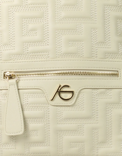 Εικόνα της Σακίδιο πλάτης με μοτίβο μαιάνδρου Μπεζ