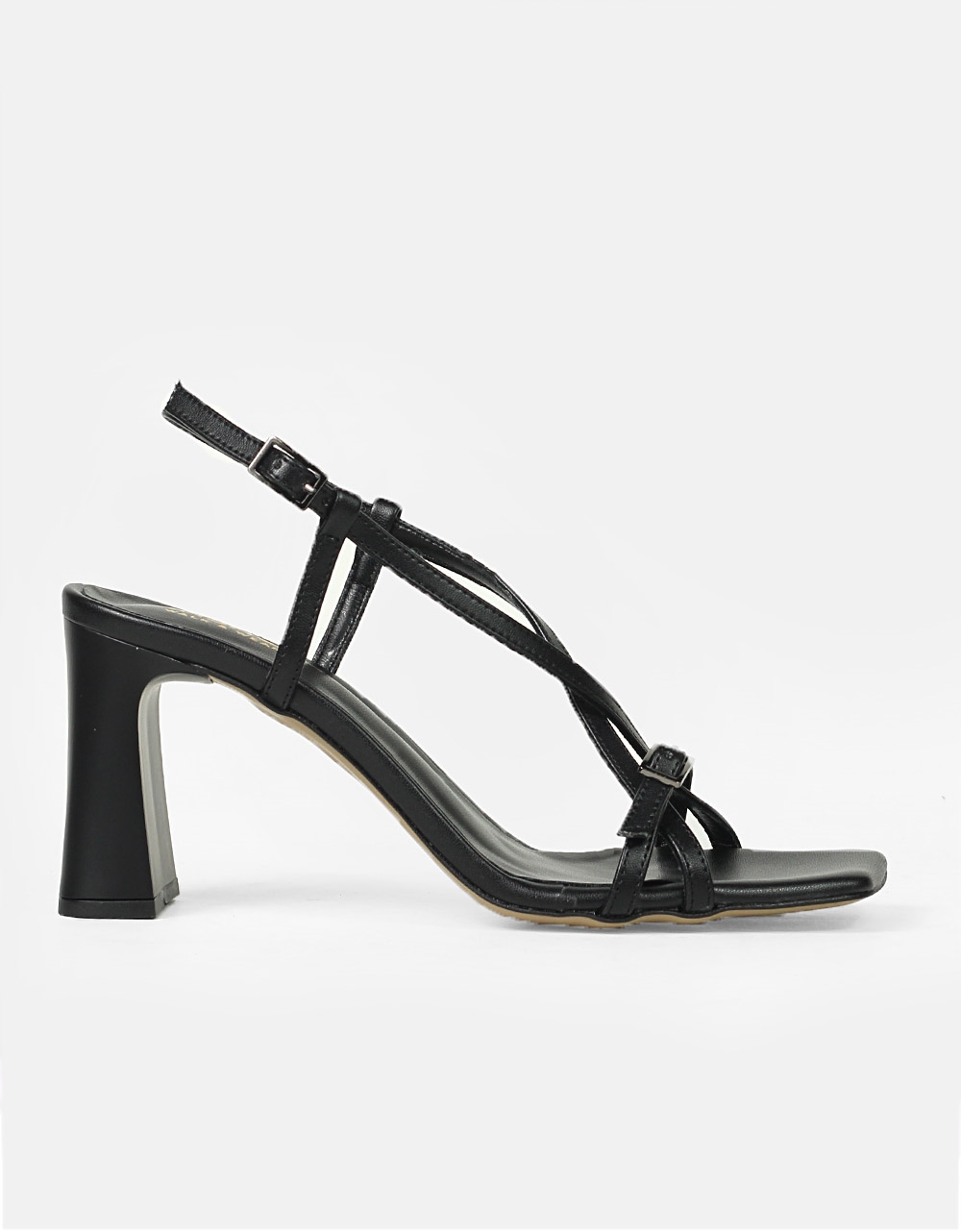 Εικόνα από Πέδιλα Ελληνικής Κατασκευής με λουράκια Μαύρο