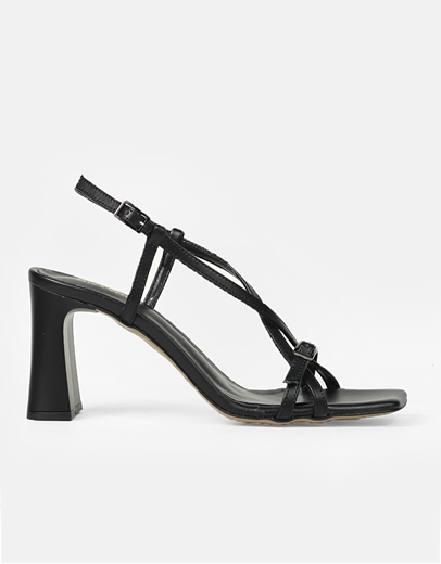 Εικόνα της Πέδιλα Ελληνικής Κατασκευής με λουράκια Μαύρο