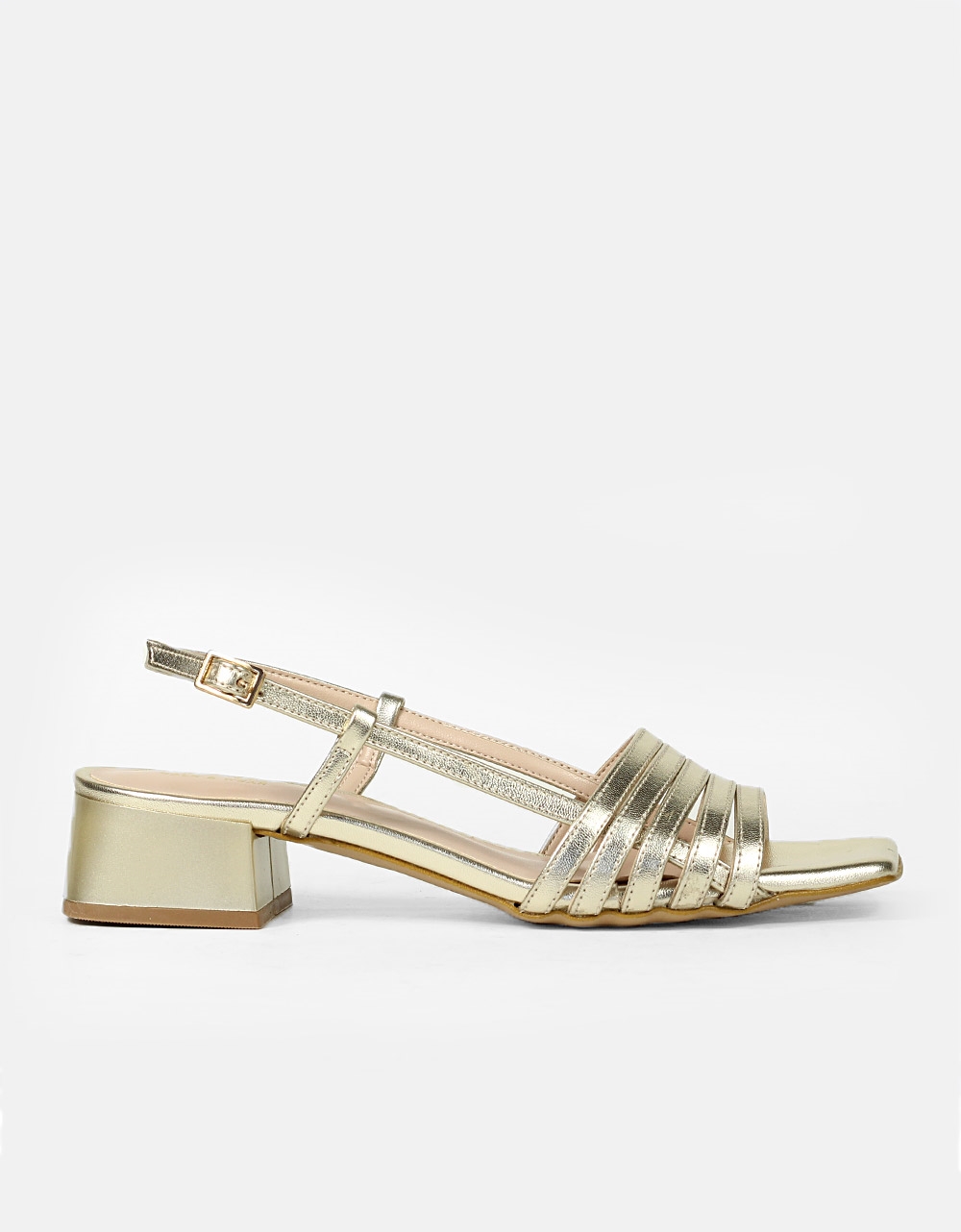 Εικόνα από Πεδίλα Ελληνικής κατασκευής με φάσα από λουράκια Πλατίνα