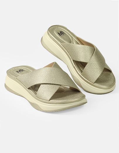 Εικόνα της Comfort γυναεικεία σανδάλια με χιαστί φάσα Πλατίνα